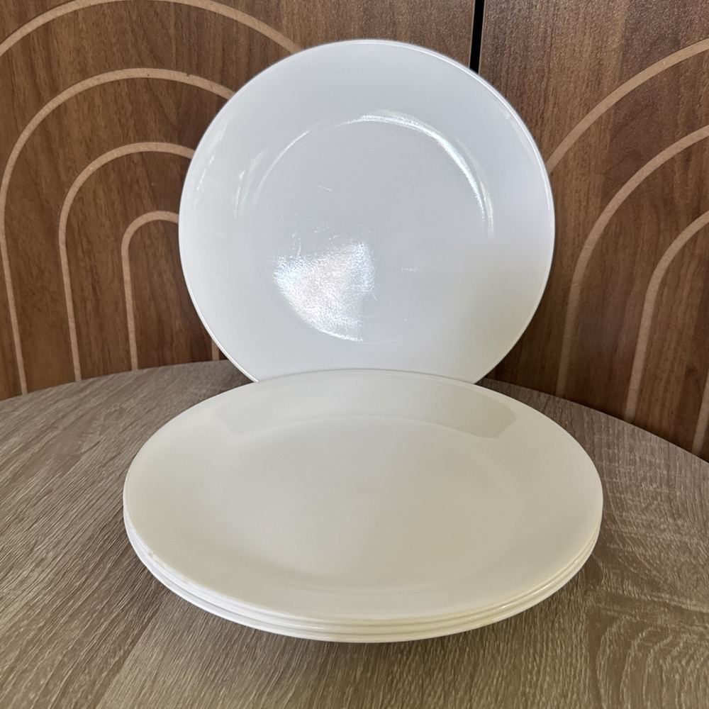 4 Corelle Winter Frost SALAD Plates White Plate Set of 4